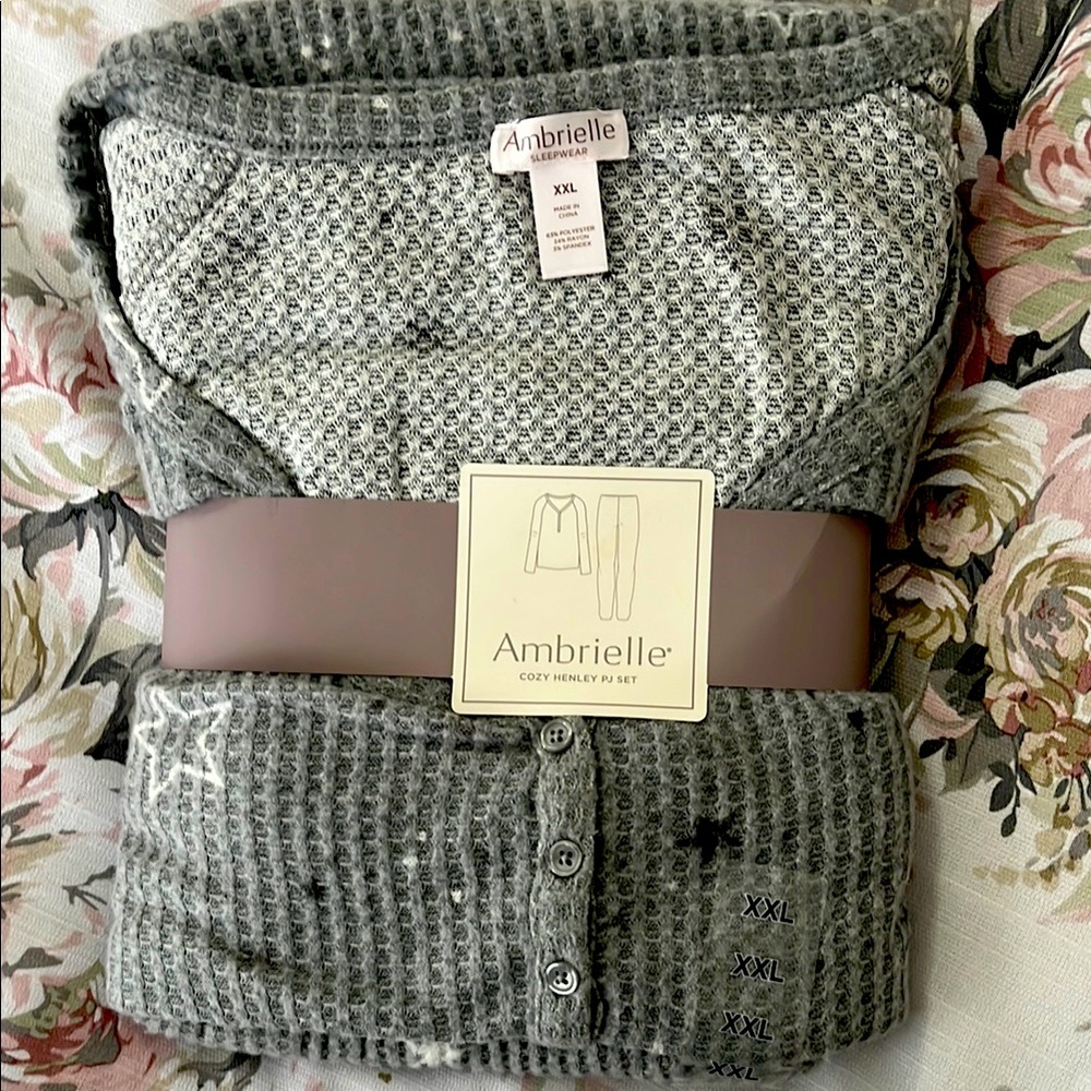 Cozy Henley pajama set XXL. PJ New  Ambrielle